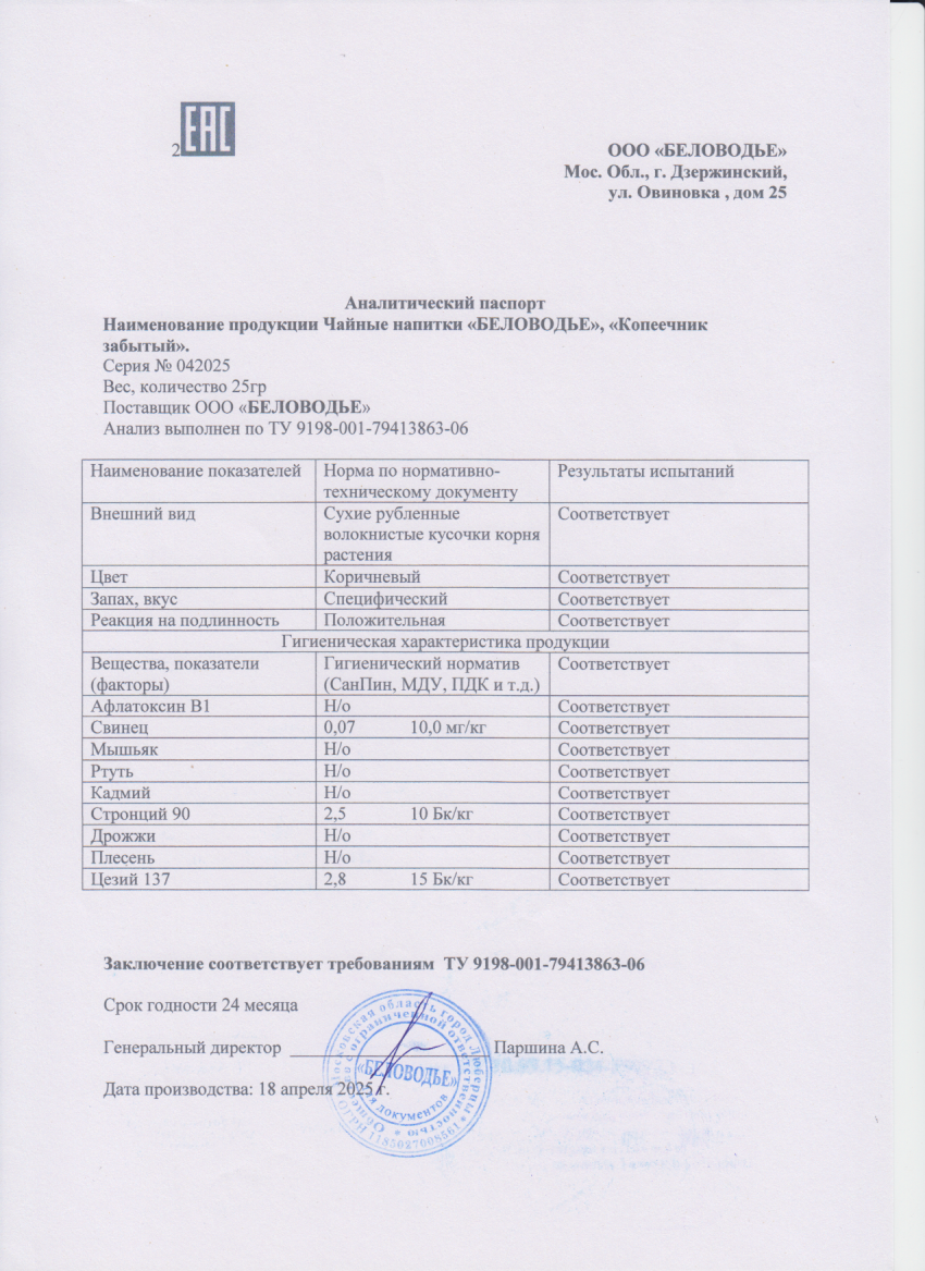 Паспорт №042025